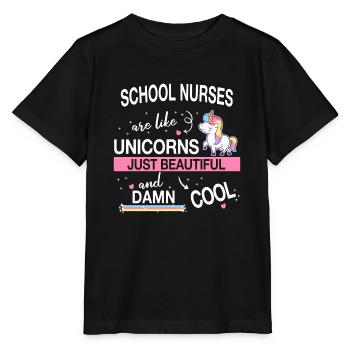 Schulkrankenschwester Gesundheitswesen Schulkranke - Stanley/Stella Kinder T-Shirt MINI CREATOR  - Schwarz - Vorne - Mikhail (115cm)
