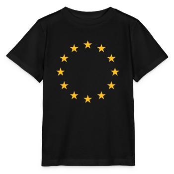 EU Europa Sterne - Stanley/Stella Kinder T-Shirt MINI CREATOR  - Schwarz - Vorne - Mikhail (115cm)