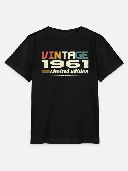 Vintage 1961 Gift 1961 Birthday 1961 Retro - Stanley/Stella MINI CREATOR Kids’ T-Shirt - black