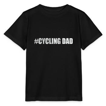 Papa à vélo sur un vélo de montagne - T-shirt bio MINI CREATOR Stanley/Stella Enfant - noir - Devant - Mikhail (115cm)