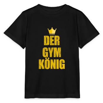 La salle de gym Gym King - T-shirt bio MINI CREATOR Stanley/Stella Enfant - noir - Devant - Mikhail (115cm)