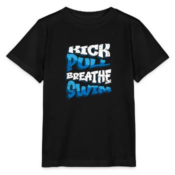 Schwimmer Präsent Wassersport Schwimmen Tauchen - Stanley/Stella Kinder T-Shirt MINI CREATOR  - Schwarz - Vorne - Mikhail (115cm)