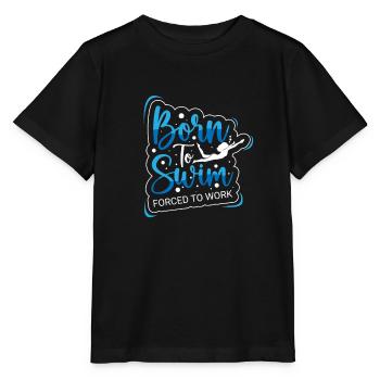 Schwimmer Präsent Wassersport Schwimmen Tauchen - Stanley/Stella Kinder T-Shirt MINI CREATOR  - Schwarz - Vorne - Mikhail (115cm)