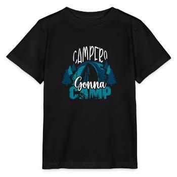 Camping Camper Präsent Naturliebhaber - Stanley/Stella Kinder T-Shirt MINI CREATOR  - Schwarz - Vorne - Mikhail (115cm)