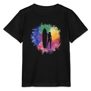 Surfergirl - Stanley/Stella Kinder T-Shirt MINI CREATOR  - Schwarz - Vorne - Mikhail (115cm)
