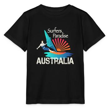 Surfers Paradise Surfer - Stanley/Stella Kinder T-Shirt MINI CREATOR  - Schwarz - Vorne - Mikhail (115cm)
