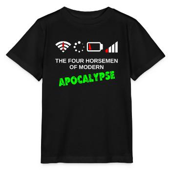 The Four Horseman of the Modern Apocalypse - Stanley/Stella MINI CREATOR Kids’ T-Shirt - black - Front - Mikhail (115cm)