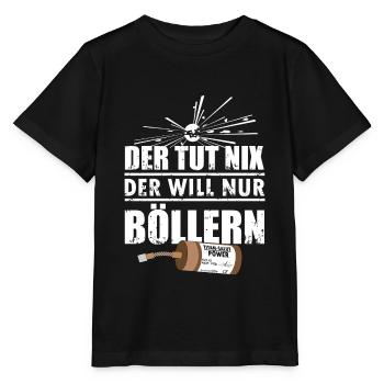 Silvester Pyro will Böllern - Stanley/Stella Kinder T-Shirt MINI CREATOR  - Schwarz - Vorne - Mikhail (115cm)