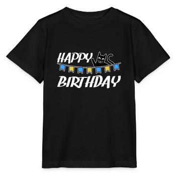 Happy Birthday Geburtstag Katzen Katze Geschenk - Stanley/Stella Kinder T-Shirt MINI CREATOR  - Schwarz - Vorne - Mikhail (115cm)