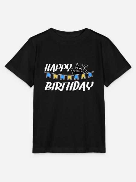 Happy Birthday Geburtstag Katzen Katze Geschenk - Stanley/Stella Kinder T-Shirt MINI CREATOR - Schwarz