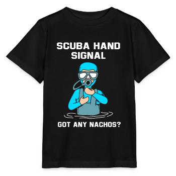Plongeur Main Signe Scuba Diving - T-shirt bio MINI CREATOR Stanley/Stella Enfant - noir - Devant - Mikhail (115cm)