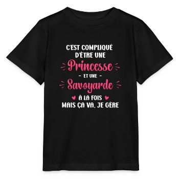 C'est Compliqué princesse et Savoyarde - T-shirt bio MINI CREATOR Stanley/Stella Enfant - noir - Devant - Mikhail (115cm)