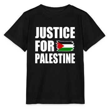 Justice for palestine - T-shirt bio MINI CREATOR Stanley/Stella Enfant - noir - Devant - Mikhail (115cm)
