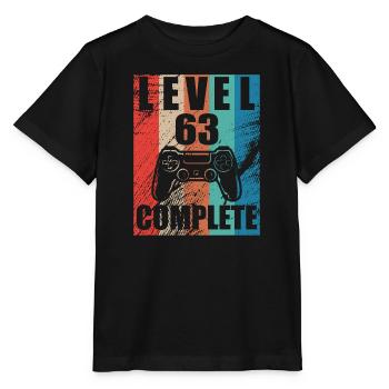 Level 63 abgeschlossen - Stanley/Stella Kinder T-Shirt MINI CREATOR  - Schwarz - Vorne - Mikhail (115cm)