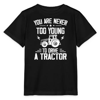 Traktor Traktoren Trecker Geschenk - Stanley/Stella MINI CREATOR Kids’ T-Shirt - black - Front - Mikhail (115cm)