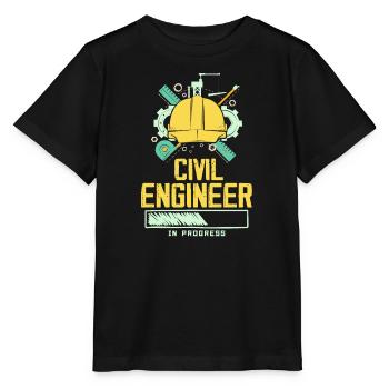 Futur métier d’ingénieur civil Génie civil - T-shirt bio MINI CREATOR Stanley/Stella Enfant - noir - Devant - Mikhail (115cm)
