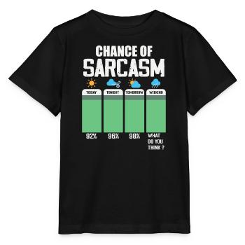 Chance Of Sarcasm - T-shirt bio MINI CREATOR Stanley/Stella Enfant - noir - Devant - Mikhail (115cm)
