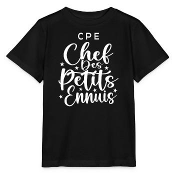 CPE : Chef des Petits Ennuis - T-shirt bio MINI CREATOR Stanley/Stella Enfant - noir - Devant - Mikhail (115cm)