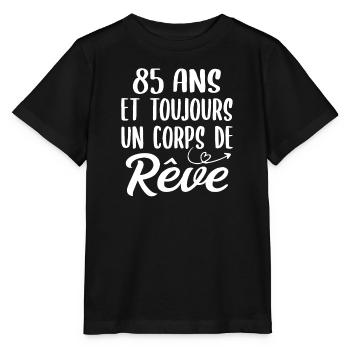 85 ans et toujours un corps de rêve - Cadeau 85ans - T-shirt bio MINI CREATOR Stanley/Stella Enfant - noir - Devant - Mikhail (115cm)