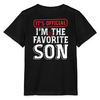Its Official Im The Favorite Son - Stanley/Stella MINI CREATOR Kids’ T-Shirt - black - Front - Mikhail (115cm)
