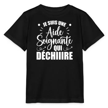 Aide Soignante Humour Aides Soignants - T-shirt bio MINI CREATOR Stanley/Stella Enfant - noir - Devant - Mikhail (115cm)