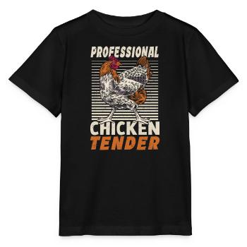 Professional Chicken Tender Crazy Chicken Lady - Stanley/Stella MINI CREATOR Kids’ T-Shirt - black - Front - Mikhail (115cm)