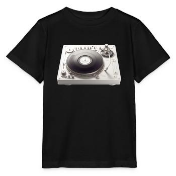 Turntable DJ Vinyl Music - Stanley/Stella Kinder T-Shirt MINI CREATOR  - Schwarz - Vorne - Mikhail (115cm)
