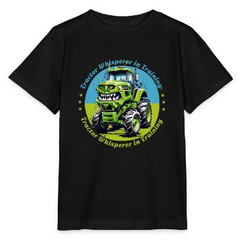 Traktorflüsterer in der Ausbildung - Stanley/Stella Kinder T-Shirt MINI CREATOR  - Schwarz - Vorne - Mikhail (115cm)