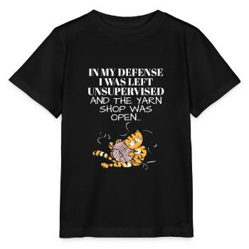 Laissé sans surveillance et Yarn Shop Open Tricot - T-shirt bio MINI CREATOR Stanley/Stella Enfant - noir - Devant - Mikhail (115cm)
