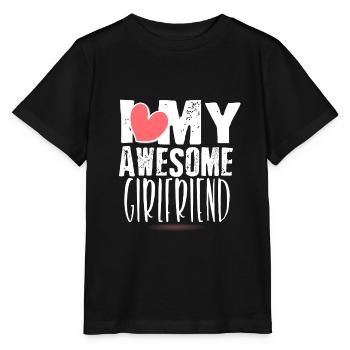 Mignon, j'aime mes copains copine génial - T-shirt bio MINI CREATOR Stanley/Stella Enfant - noir - Devant - Mikhail (115cm)