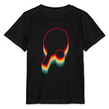 Retro Table Tennis Pingpong Paddle - Stanley/Stella MINI CREATOR Kids’ T-Shirt - black - Front - Mikhail (115cm)