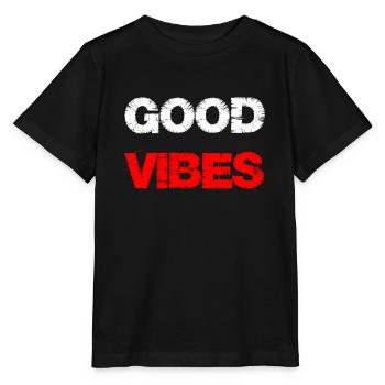 Bonnes vibrations - T-shirt bio MINI CREATOR Stanley/Stella Enfant - noir - Devant - Mikhail (115cm)