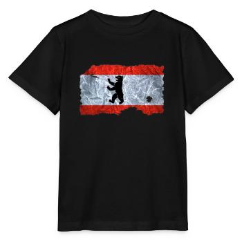 Regard drapeau Berlin / drapeau de cru utilisé - T-shirt bio MINI CREATOR Stanley/Stella Enfant - noir - Devant - Mikhail (115cm)