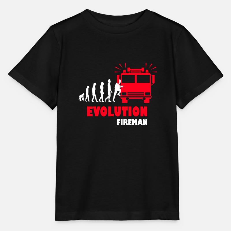 Feuerwehr Fireman Evolution - Stanley/Stella Kinder T-Shirt MINI CREATOR  - Schwarz
