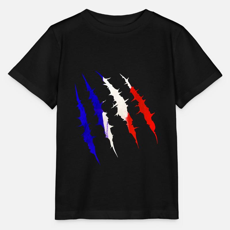 France drapeau griffe pays fan de l’équipe - T-shirt bio MINI CREATOR Stanley/Stella Enfant - noir