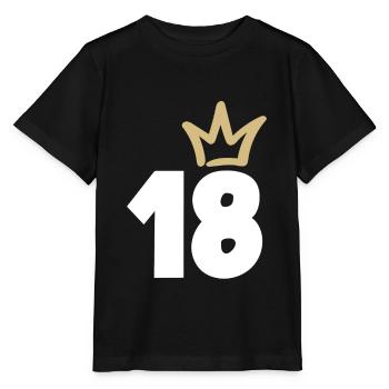 18th Birthday Golden Crown - Stanley/Stella MINI CREATOR Kids’ T-Shirt - black - Front - Mikhail (115cm)