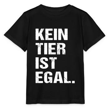 Kein Tier Ist Egal Tierschutz Tierliebhaber - Stanley/Stella Kinder T-Shirt MINI CREATOR  - Schwarz - Vorne - Mikhail (115cm)