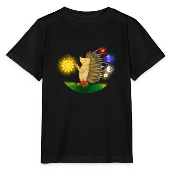 Hedgehog Lantern Saint Martin - Stanley/Stella MINI CREATOR Kids’ T-Shirt - black - Front - Mikhail (115cm)