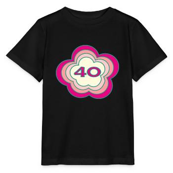 40. 40 JAHRE. 40-JÄHRIGES JUBILÄUM. GEBURTSTAG 40 JAHRE. - Stanley/Stella Kinder T-Shirt MINI CREATOR  - Schwarz - Vorne - Mikhail (115cm)
