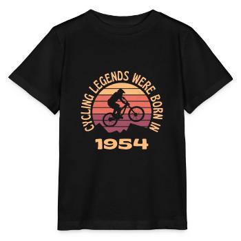 Radsportlegenden wurden 1954 geboren - Stanley/Stella Kinder T-Shirt MINI CREATOR  - Schwarz - Vorne - Mikhail (115cm)
