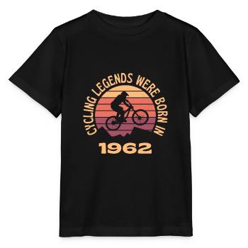 Radsportlegenden wurden 1962 geboren - Stanley/Stella Kinder T-Shirt MINI CREATOR  - Schwarz - Vorne - Mikhail (115cm)