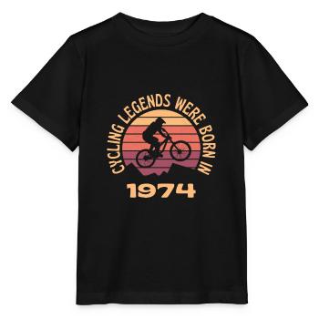 Radsportlegenden wurden 1974 geboren - Stanley/Stella Kinder T-Shirt MINI CREATOR  - Schwarz - Vorne - Mikhail (115cm)