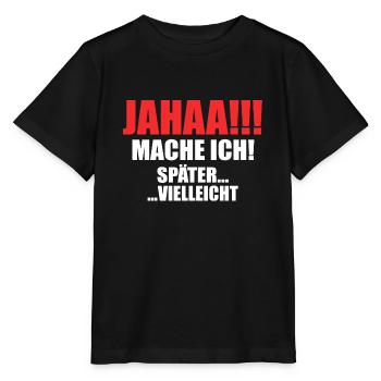 Zeitloses Aufschieben - Stanley/Stella Kinder T-Shirt MINI CREATOR  - Schwarz - Vorne - Mikhail (115cm)