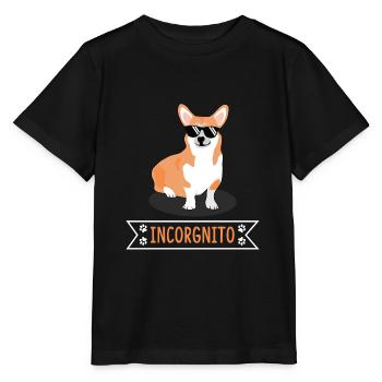 Incorgnito Pembroke Welsh Hund - Stanley/Stella Kinder T-Shirt MINI CREATOR  - Schwarz - Vorne - Mikhail (115cm)