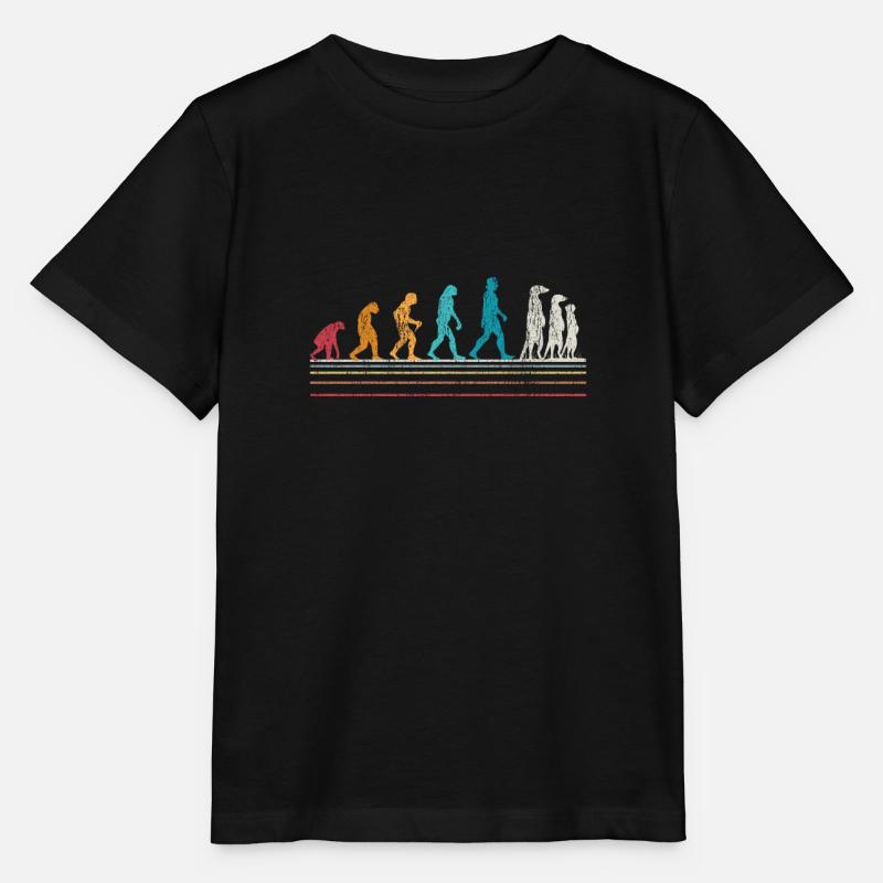 Erdmännchen Evolution Erdmännchen - Stanley/Stella Kinder T-Shirt MINI CREATOR  - Schwarz