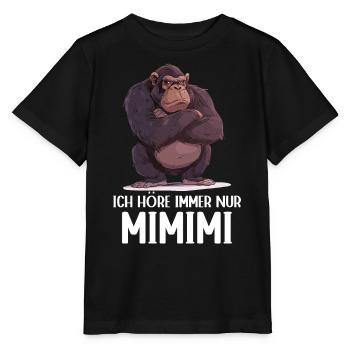 Gorilla Monkey Monkey Gorillas I Hear Mimimi - Stanley/Stella MINI CREATOR Kids’ T-Shirt - black - Front - Mikhail (115cm)