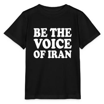 Be the voice of iran - Stanley/Stella MINI CREATOR Kids’ T-Shirt - black - Front - Mikhail (115cm)