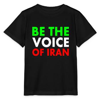 Be the voice of iran - Stanley/Stella MINI CREATOR Kids’ T-Shirt - black - Front - Mikhail (115cm)