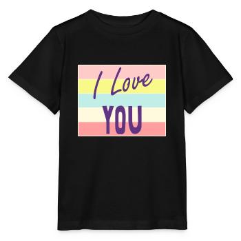 SAINT VALENTINE. bachelorette party. I LOVE YOU. I LOVE YOU. LOVE - Stanley/Stella MINI CREATOR Kids’ T-Shirt - black - Front - Mikhail (115cm)