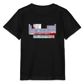 Tableau périodique Chimie - T-shirt bio MINI CREATOR Stanley/Stella Enfant - noir - Devant - Mikhail (115cm)